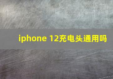 iphone 12充电头通用吗